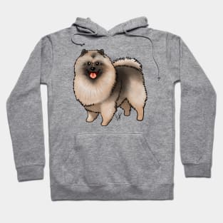 Dog - Keeshond - Cream Brown and Black Hoodie